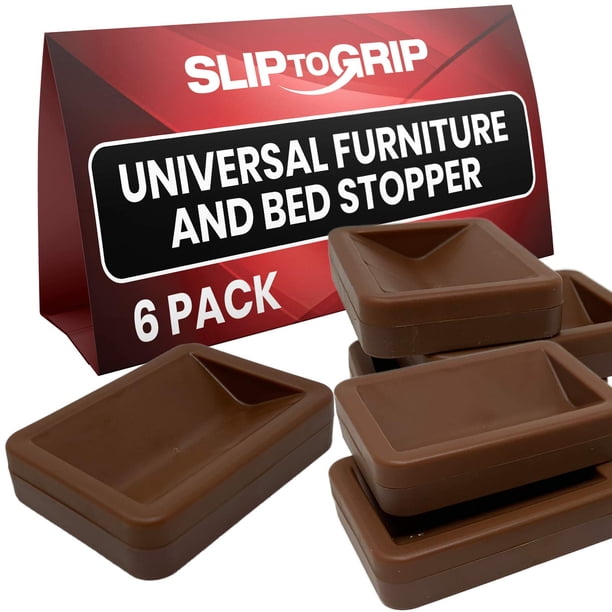 Sliptogrip Topes Para Cama Y Muebles – Respaldo De Goma Antideslizante Que Protege El Piso Y Se Adapta A Todas Las Ruedas De Muebles, Sofás, Sillas, Cama, Hecho De Plástico Abs Sólido Que Evita Rayone