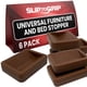thumbnail image 1 of Sliptogrip Topes Para Cama Y Muebles – Respaldo De Goma Antideslizante Que Protege El Piso Y Se Adapta A Todas Las Ruedas De Muebles, Sofás, Sillas, Cama, Hecho De Plástico Abs Sólido Que Evita Rayone, 1 of 5