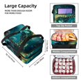 thumbnail image 3 of Hippocampus Double Layered Insulated Refrigerated Lunch Bag with Two Compartments - Large Capacity 7.1x11.4x16.1 Inches - Hand-Carry Lunch Bags, 3 of 6