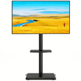 thumbnail image 7 of TAVR Furniture Universal Floor TV Stand with Swivel Mount for 32-65 inch Screens, Adjustable Tall TV Stand for Bedroom, Black, 7 of 7