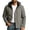 Gray, variant on Men's Lightweight Hooded Softshell Jacket for Travel, Windproof Coat Layering Outerwear with Zipper Pockets for Commuting Fall Winter Wear, Black, L