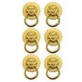 thumbnail image 1 of Phenofice 6Pcs Golden Knobs for Desk Drawer Pull Handle with Retro Lion Design, 1 of 7