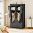 thumbnail image 2 of YOUPINS 5-Tier Clothes Organizer, Door Over  Clothes Organizer, Home  Storage Pocket Versatile, Gray Prints, 2 of 8