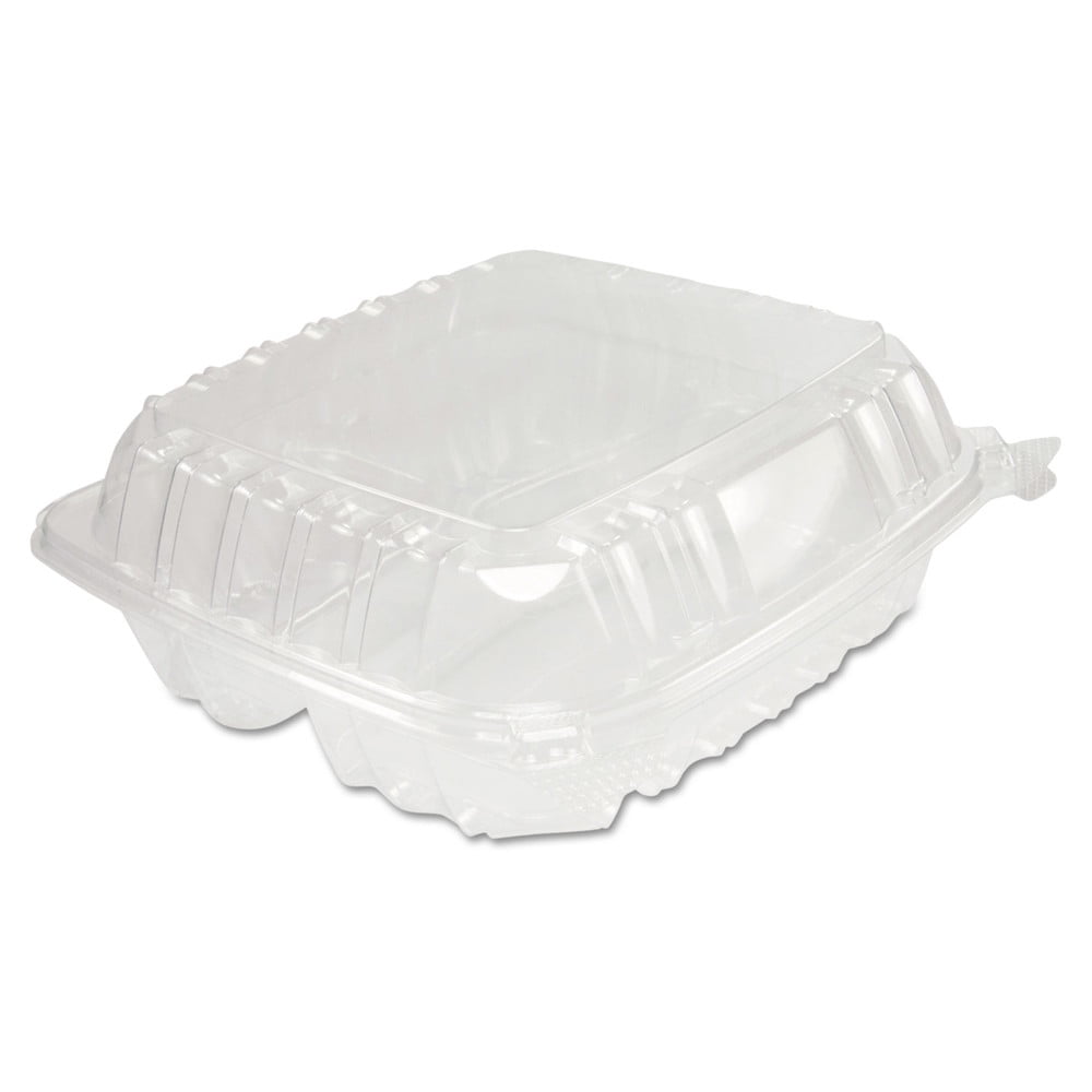 SafePro 24 oz White Rectangular Microwavable Container with Lid, 50 