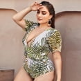 thumbnail image 1 of Women's Plus Size Split Type Ruched Tummy Control Bathing Suit Swimwear Bikini, 1 of 9