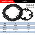 thumbnail image 3 of BUCKLOS 64/104 BCD Bike Chainring Set, Steel CNC Alloy Double/Triple MTB Chainring 22T 24T 26T 32T 38T 42T 44T 4 Bolts Mountain Bicycle Chainrings fit 8 9 10 Speed Compatible, 3 of 5