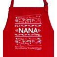 thumbnail image 2 of ThisWear It's a Nana Thing You Wouldn't Understand Apron for Kitchen Two Pocket Apron Red, 2 of 7