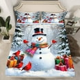 thumbnail image 2 of Castle Fairy Teens Kawaii Snowman 4 Pieces Queen Sheet Sets,Cardinal Bird Ultra Soft Flat Sheet,Merry Christmas Queen Fitted Sheet,Super Cozy Room Decor, 2 of 7