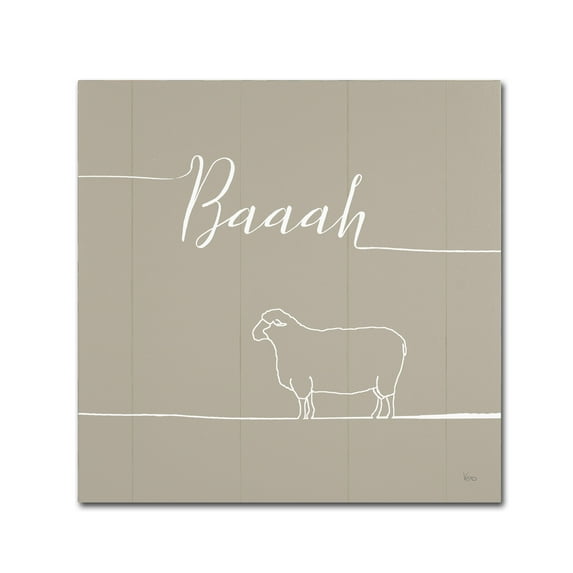 Trademark Fine Art 'Underlined Farm VI Greige' Canvas Art by Veronique Charron