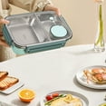 thumbnail image 4 of Stainless Steel Lunch Box 3-Grid Lunch Container,Portable Food Box Food Storage Container for Adult,The Partition Layer Can be Insulated with Water, 4 of 8