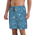thumbnail image 2 of Balery Dinosaur Skull Traje de Baño Estilo Hawaiano para Hombre, Shorts de Secado Rápido con Bolsillos-XX-Large, 2 of 6