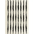 thumbnail image 3 of Abani Nordic Collection Thin Vertical Lines 4' x 6' Cream Black Scandinavian Area Rug, 3 of 6