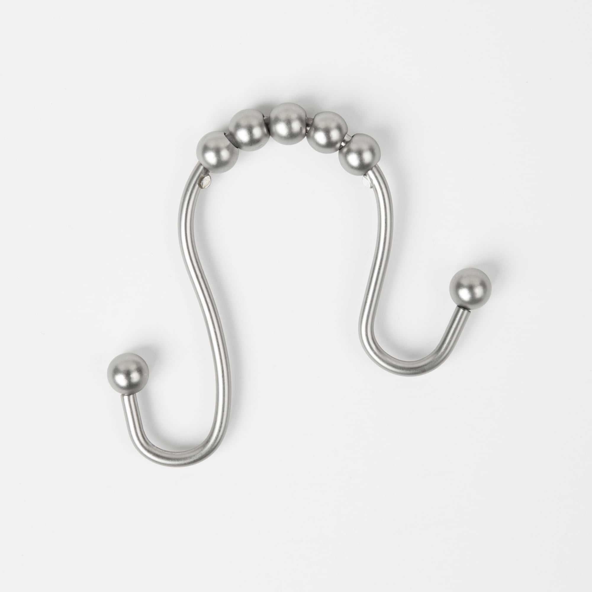 Double shower hooks - one for liner and one for curtain so you can take one  down instead of both! eclectic…