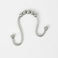 thumbnail image 4 of Better Homes & Gardens Easy Gliding Rustproof Double Shower Curtain Hooks Brushed Nickel , Set of 12, 4 of 5