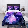 thumbnail image 2 of Sunnycitron Butterfly Comforter Set for Girls 3D Purple Butterfly Bedding with, 2 of 6
