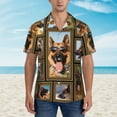 thumbnail image 5 of German Shepherd Dog Men'S 3d Print Casual Button Down Shirts, Novelty Hawaiian Short Sleeves L, 5 of 7
