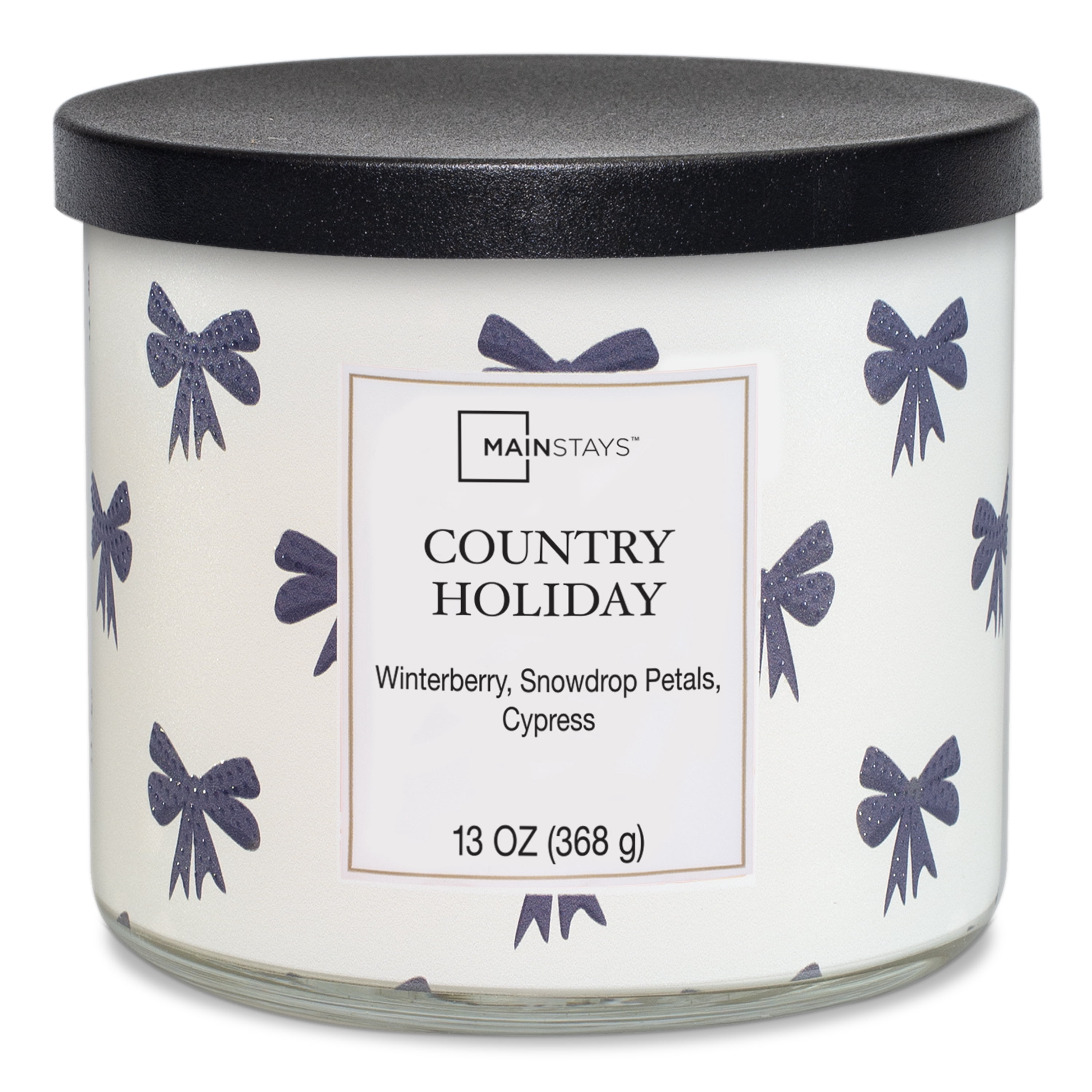 Mainstays Country Holiday Scented 3- Wick Candle, 13 oz.