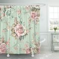 thumbnail image 1 of XDDJA Aquarelle Roses en Bourgeon Nw Beau Motif Exquis Rideau de Douche 60x72 Pouces, 1 of 1