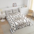 thumbnail image 4 of Erosebridal Bohomian Damask Bedding King Comforter Set, Aztec Floral Down Comforter, Geometric Decor, Ultra Soft, 4 of 7