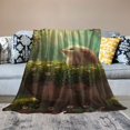 thumbnail image 2 of Orinice Hedgehog Throw Blanket for Bedroom Living Room, Plush Bed Blanket, Super Soft Comfortable Bedding Sofa Throw for Boys Girls, Flannel Blanket Fuzzy Blankets,  50x60in, 2 of 6