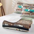 thumbnail image 4 of Catabedysis Teal Camper Print Quilt King,Retro Camping Rv King Coverlet Set For Boys,Multicolor,3 Pieces, 4 of 7