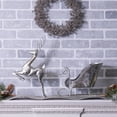 thumbnail image 2 of Melrose Reindeer with Sleigh Hammered Christmas Figurines - 25.5" - Silver and Gray, 2 of 3