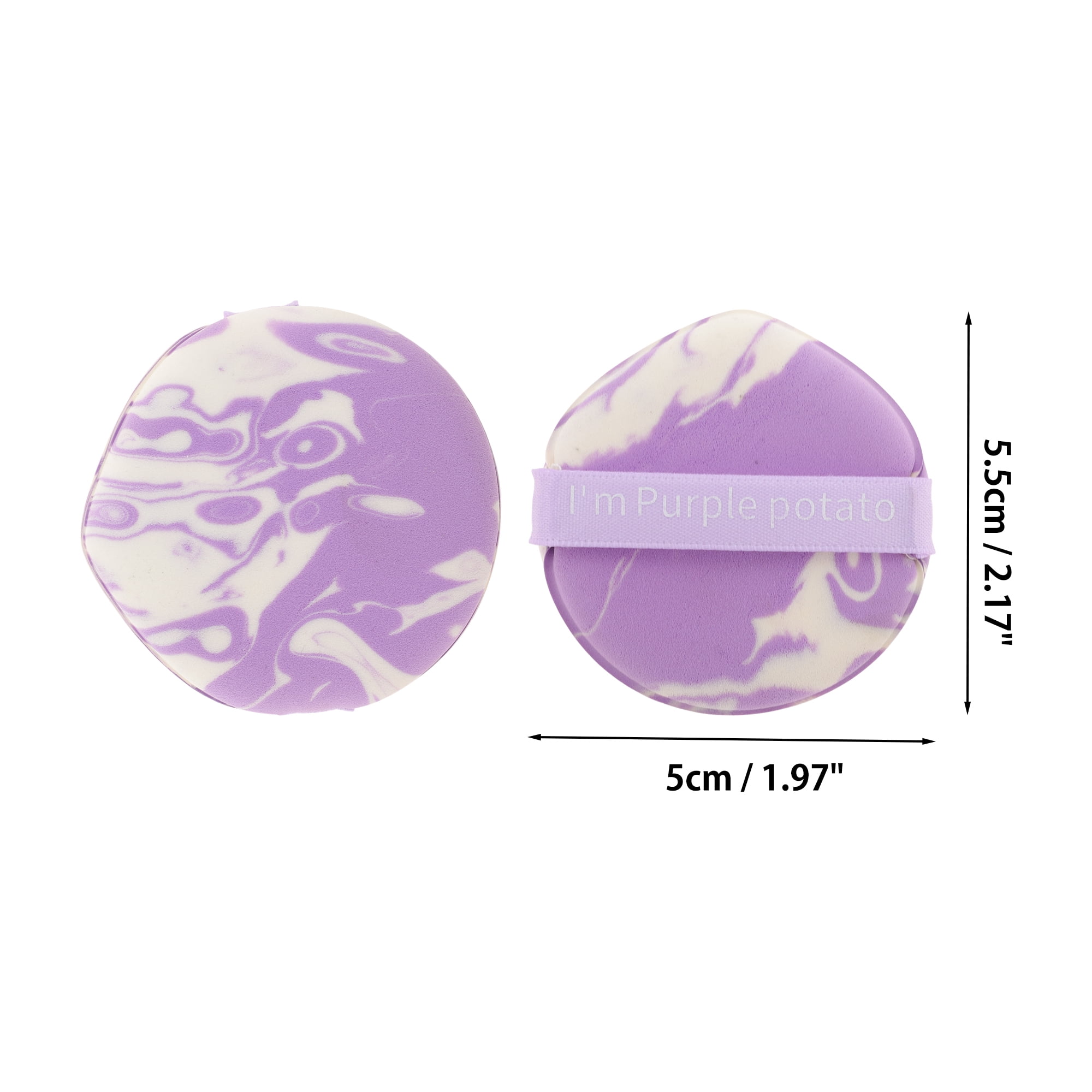 Unique Bargains 4 Pcs Combination Face Makeup Sponge Purple, White