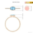 thumbnail image 5 of Angara Natural 0.4 Ct. Aquamarine with Diamond Solitaire Ring in 14K Rose Gold for Women (Ring Size: 3.5), 5 of 10