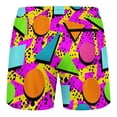 thumbnail image 4 of XFeng Men's 2 in 1 Swim Trunks, Print Board Shorts with Compression Liner, Quick Dry Beach Swim Shorts with Pockets, 4 of 4