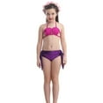 thumbnail image 5 of 【Uhome】3-12Y Girls Mermaid Swimsuit 3PCS Hot Spring Bikini Bathing suits with Fish Tail Kids Beach Costume Set, 5 of 6