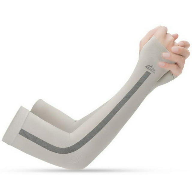 Gray Gloves Mittens Unisex Sport Arm Sleeves GloversSun Protect Basketball Sunscreen Riding Sleeve