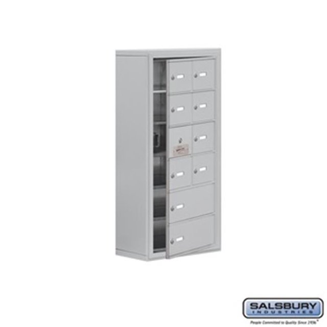 SalsburyIndustries 19168-10ASK Cell Phone Storage Locker With Front Access Panel - 6 Door High Unit, Aluminum