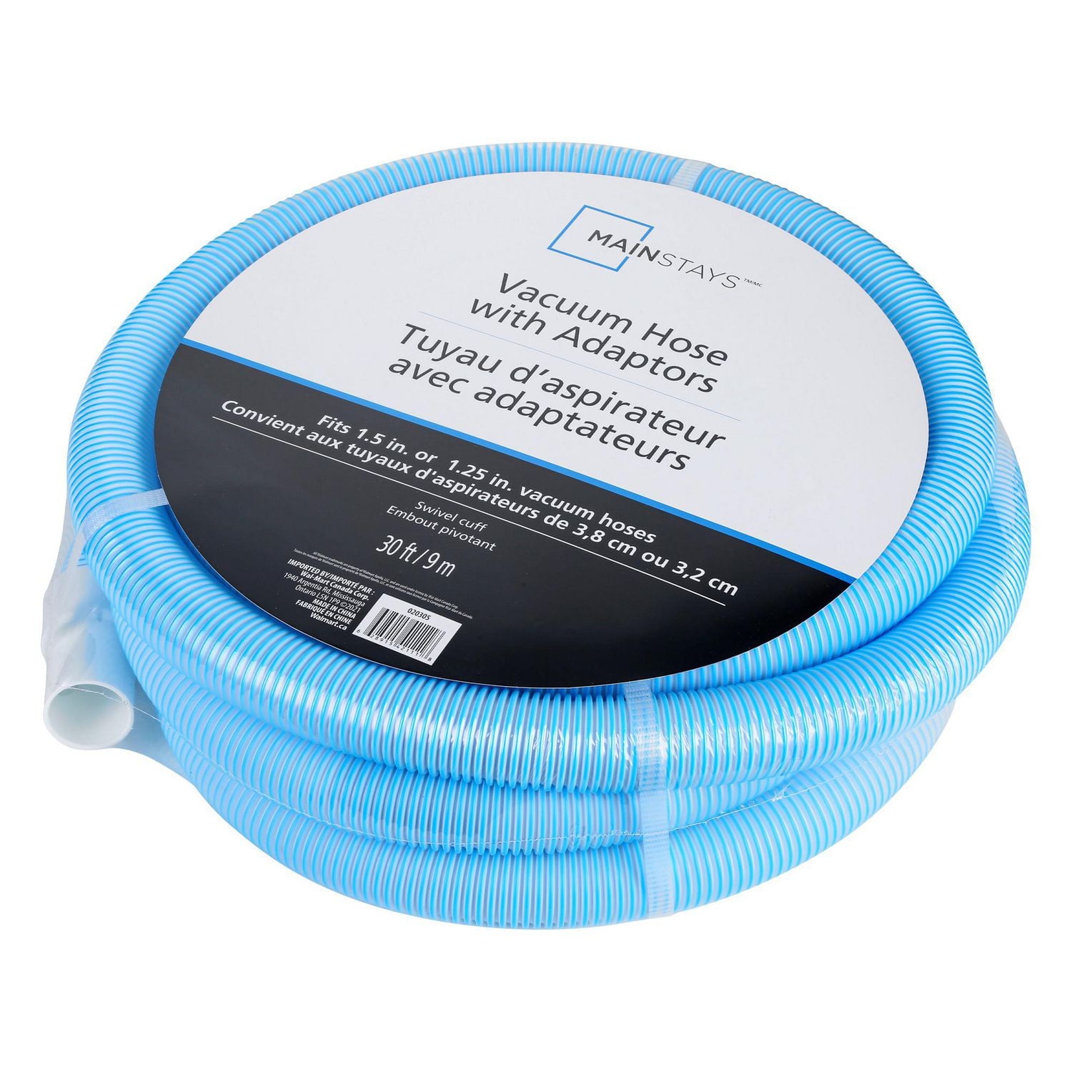 Tuyau d'aspirateur de 30 pi avec adaptateur Mainstays