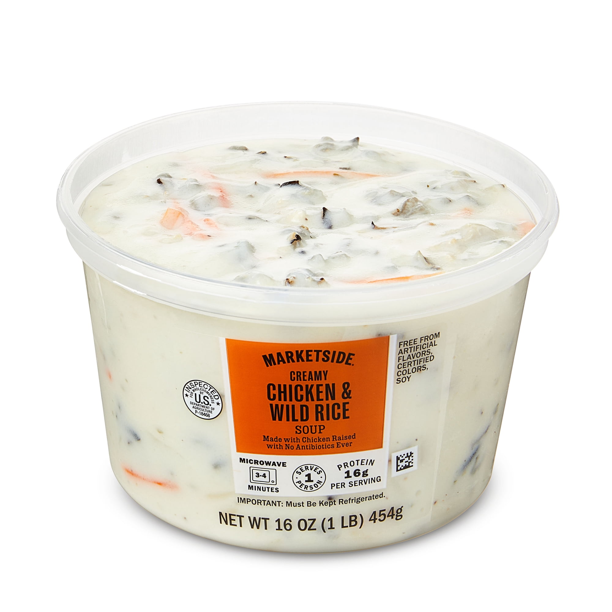 Marketside Creamy Chicken & Wild Rice Soup, Fresh Deli Soup, 16 oz Cup