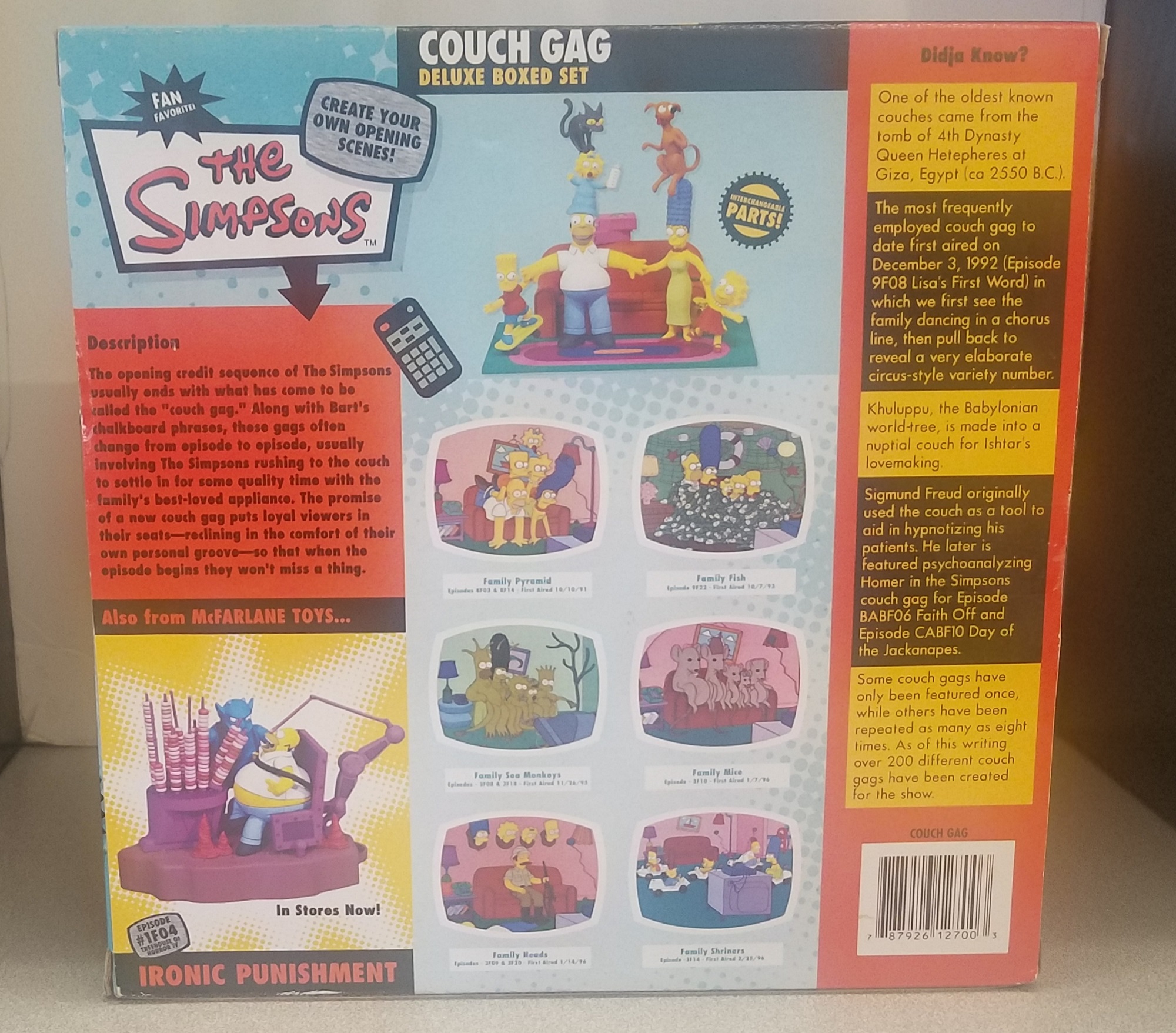 McFarlane The Simpsons Deluxe Boxed Sets Family Couch Gag Action
