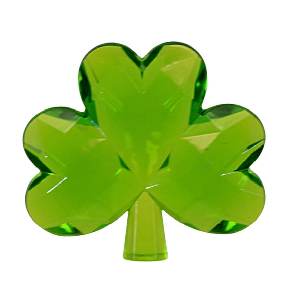 Crystal Expressions Lucky Shamrock - One Ornament 2.5 Inch, Acrylic - Clover Green Faceted Acryv166