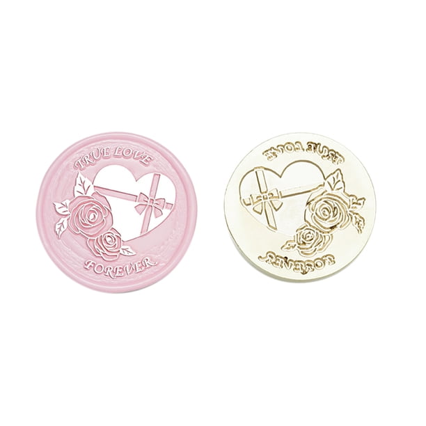Cabeza de cobre esmaltada de forma redonda, cabeza de sello Vintage clásica para álbum de recortes de regalo JShteea El nuevo