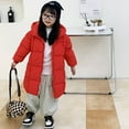 thumbnail image 4 of Xinhuaya 3-8T Boy Girl Lightweight Down Jacket Mid length Kids Hoods Snowsuit Coat Outwear, 4 of 6