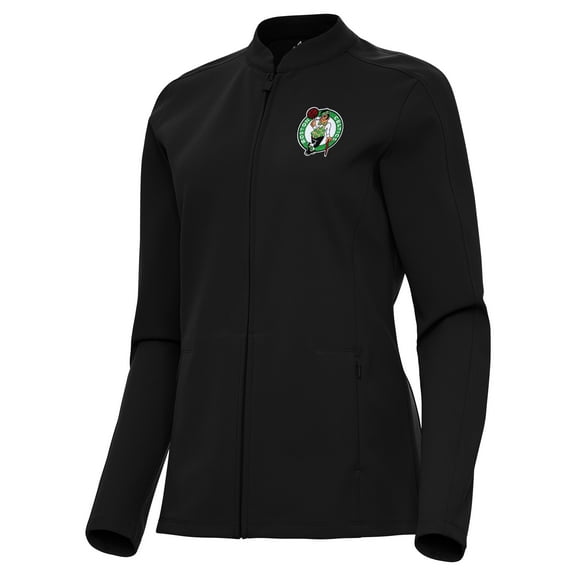 Women's Antigua Black Boston Celtics Regard Full-Zip Jacket