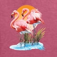 thumbnail image 2 of Wild Bobby, Flamingo Love Print, Animal Lover, Front and Back Men Graphic Tee, Vintage Heather Red, Medium, 2 of 4