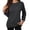 Gray, variant on Womens Blouse Long Sleeve Crew Neck Solid Color Casual Loose Fit Waffle Knit Top Womens Going Out Basic Casual Tops S-2XL