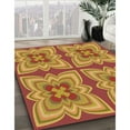 thumbnail image 3 of Ahgly Tapis d'Intérieur Lavable en Machine Carré Rouge Pamplemousse Transitionnel, 4 Pieds Carré, 3 of 7