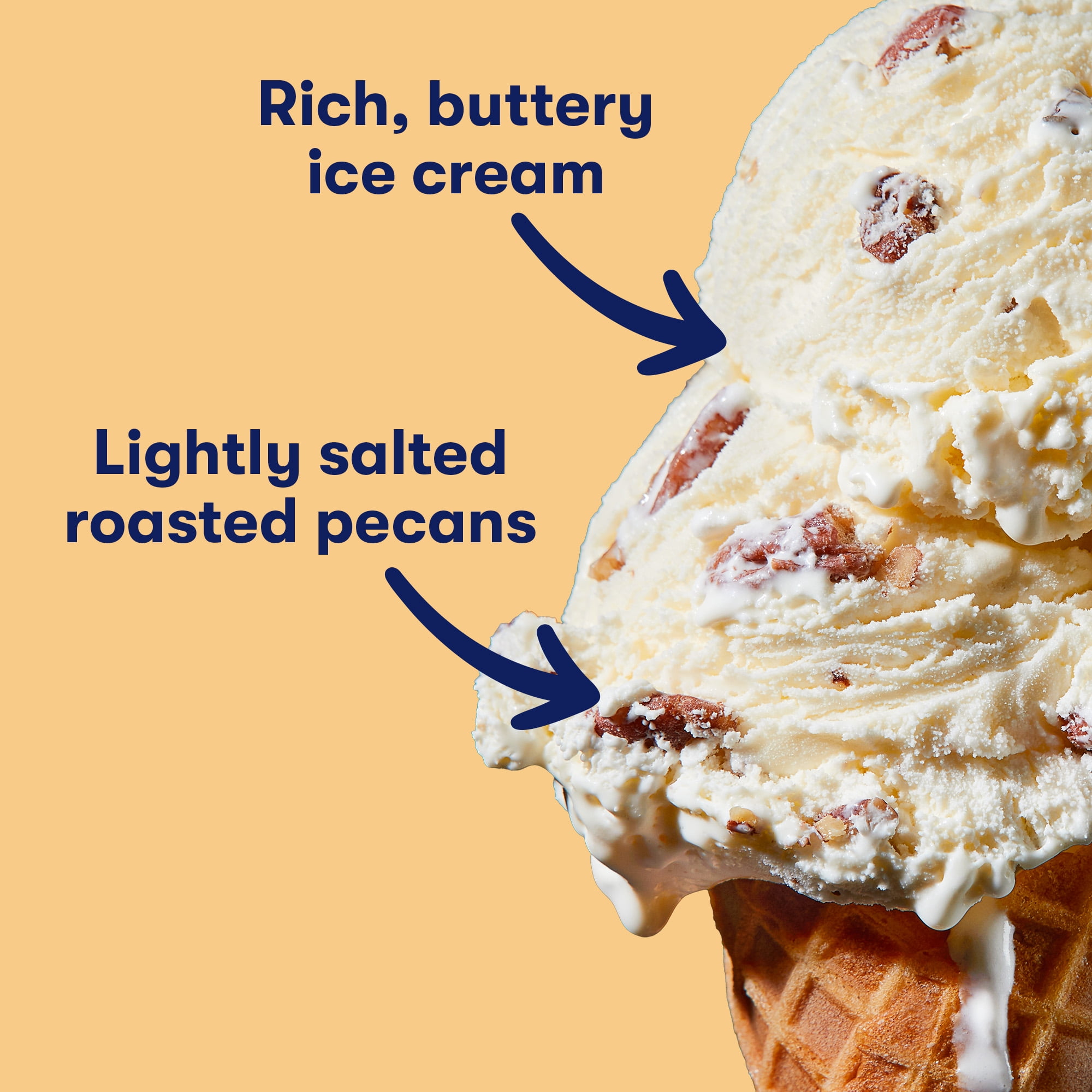 Tillamook Original Premium Butter Pecan Ice Cream, 48 fl oz