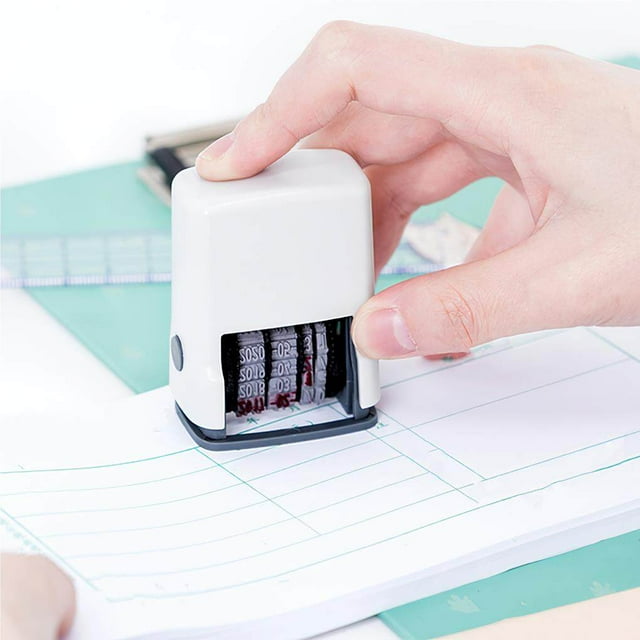 Date Stamp Free Adjustment Mini Self-inking Portable Notary Stampers Small Office Save Places Professional Widely Use Dating Stamps