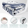 thumbnail image 4 of Quilts Twin XL Size, Coastal Shell Navy Blue Soft Comforter Bedding Set for Bed, Summer Ocean Shell Beach Lightweight Quilted Bedspread with Pillow Cover(2 Pieces) for All Season, 68x98 Inch, 4 of 9