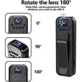 thumbnail image 3 of Actualous Body Camera, HD 1080p Rechargeable Mini Portable Body Camera with Night Vison&Rotating Lens, earable Recording, Small POV Cam for Indoor, Outdoor, Traveling, Sport (WiFi,NO Card), 3 of 7