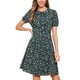 thumbnail image 1 of INSPIRAR CHIC Vestido Vintage para Mujeres con Estampado Floral, Cuello Peter Pan, Largo a la Rodilla, Vestido Casual S Verde, 1 of 6