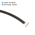 thumbnail image 2 of Uxcell 20AWG Stranded Wire Hookup 30M/100ft Brown Electrical Wire UL1007 Spool, 2 of 6