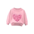 thumbnail image 4 of Diufon Baby Boy Girl Valentine's Day Outfits Cute Long Sleeve Crewneck Pullover Tops and Pants 2 Piece Sets, 4 of 4