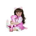 thumbnail image 4 of Lila & Lovery Muñeca Reborn – Muñeca Realista de 22 Pulgadas con Cabello Enraizado y Jirafa de Felpa, Cuerpo de Vinilo, Atuendo, Chupón y Botella, 4 of 5